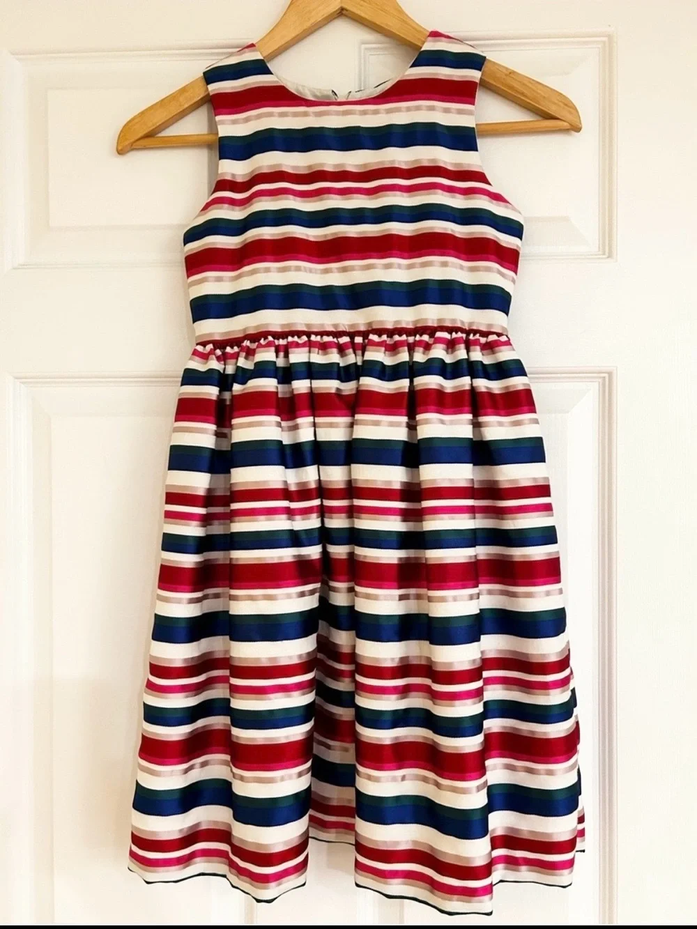 GYMBOREE Sateen Striped Fit-and-Flare Girls Dress